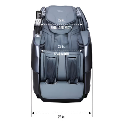 Titan Rejuv 4D Massage Chair | Black Faux Leather | SL-Track | Zero Gravity | Graphene Heat | Voice Control | Bluetooth | Reclining Home Chair