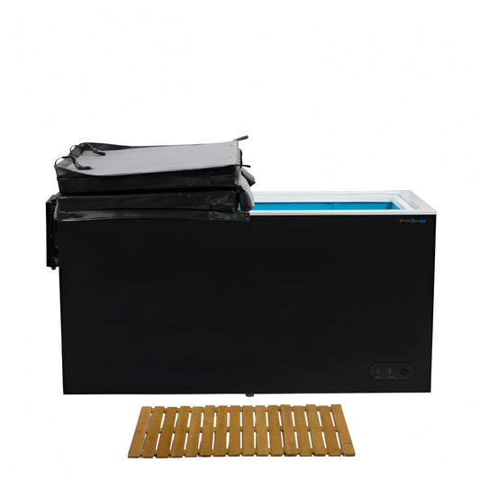 Fire All-In-One Cold Plunge Tub | 1-Person | Built-In Chiller | 33–104°F | Ozone Sanitation | Saunaskin or Matte Black | Indoor/Outdoor